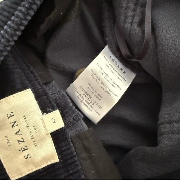 Sezane The 70's Trousers Navy Blue Corduroy EU 40 US 8 - Picture 13 of 16